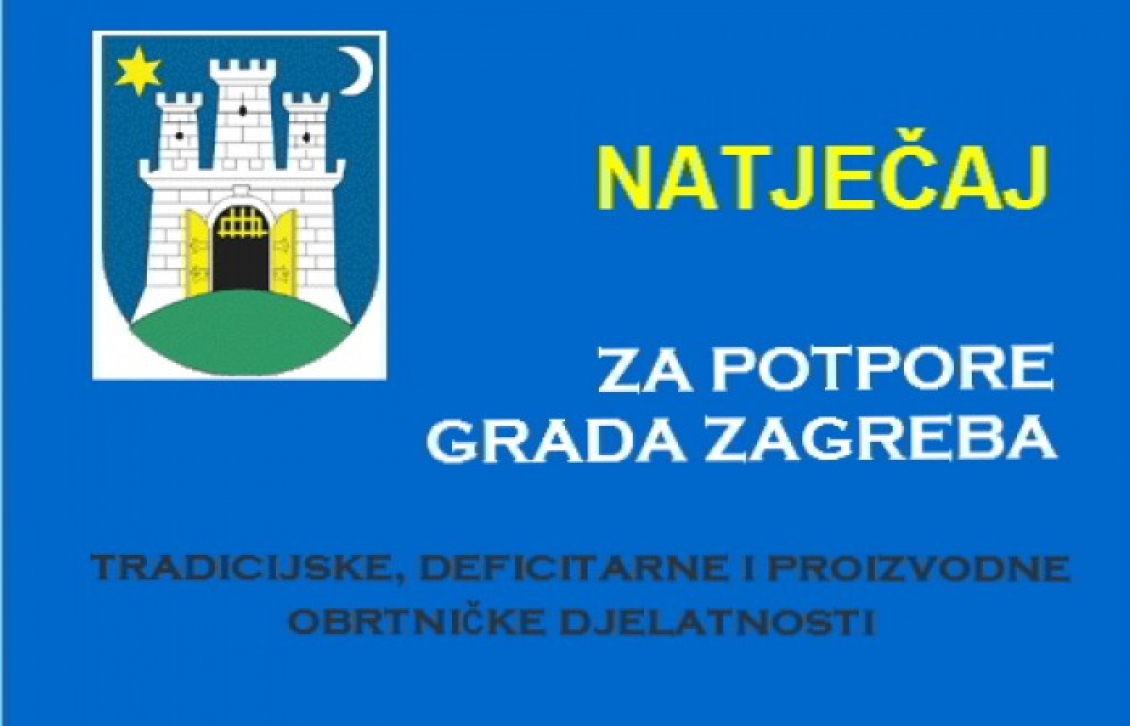 Javni natječaj za dodjelu potpora za očuvanje i razvoj tradicijskih, deficitarnih i proizvodnih obrtničkih djelatnosti